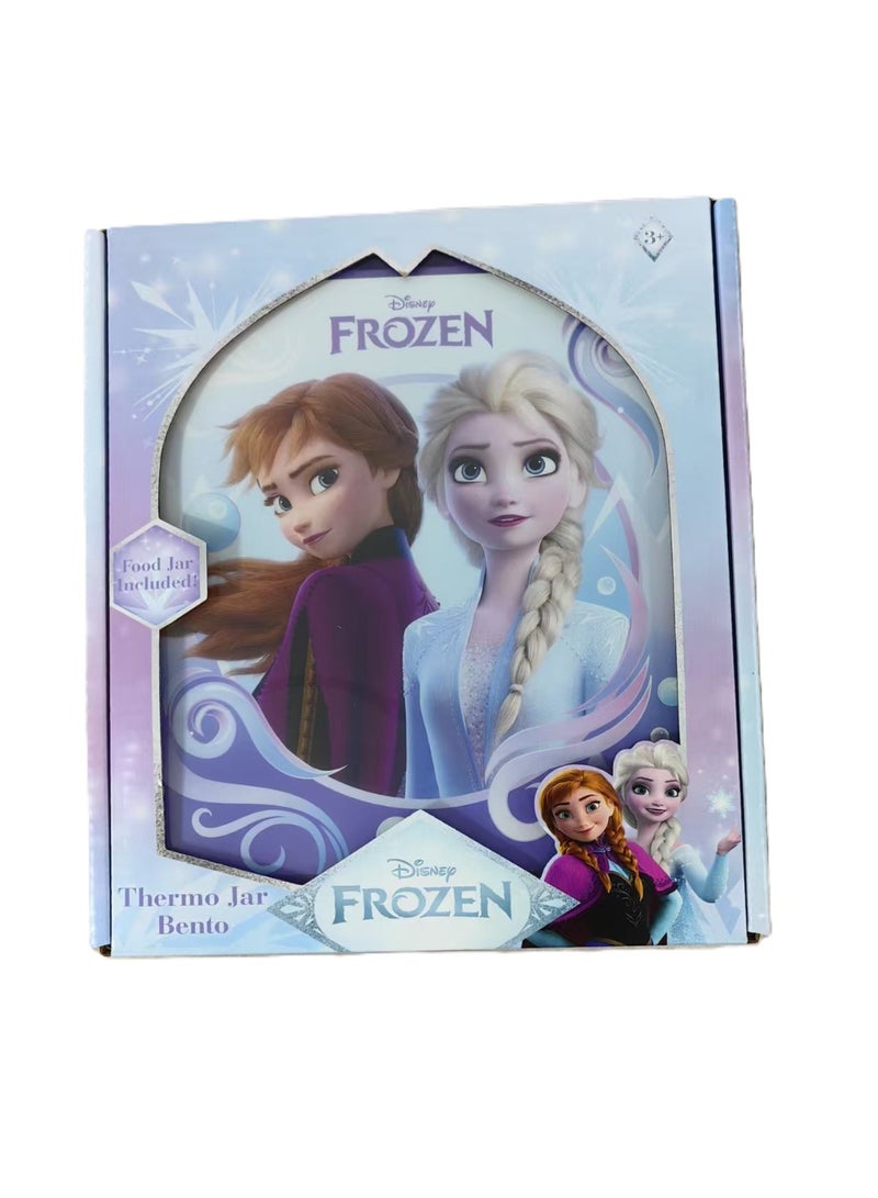 Disney FROZEN صندوق غداء ديزني فروزن الأميرة إلسا وآنا مع جرة - معزول، مقاوم للتسرب وأنيق - بنفسجي - Image 3