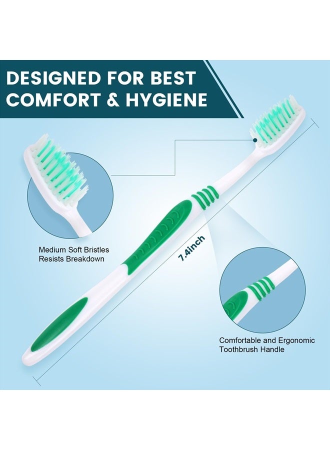 Navona 30 PCS Individually Wrapped Bulk Toothbrushes, Colorful Manual Disposable Travel Toothbrush Set for Adult or Kid, Ergonomics Handle, Medium Soft Bristles, Perfect for Travel, Hotels, Donations - Image 3