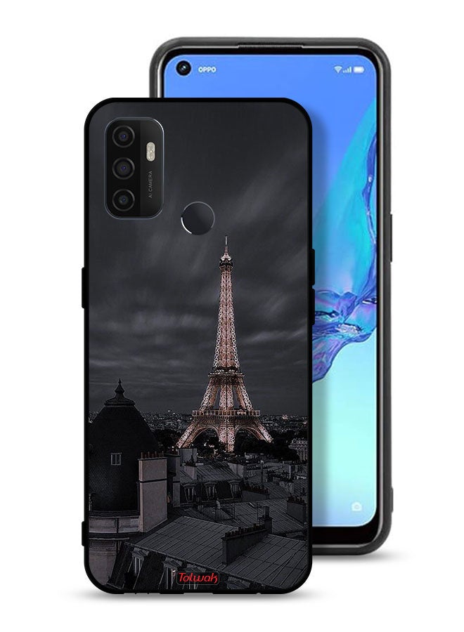 Tolwak Oppo A53s Protective Case Cover Eiffel Tower In Night - Image 1