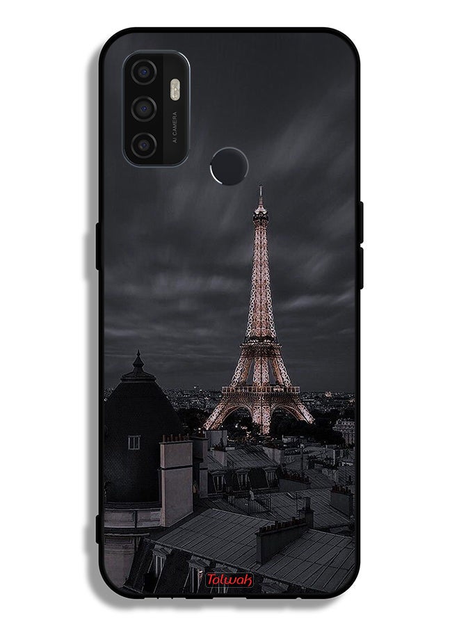 Tolwak Oppo A53s Protective Case Cover Eiffel Tower In Night - Image 2