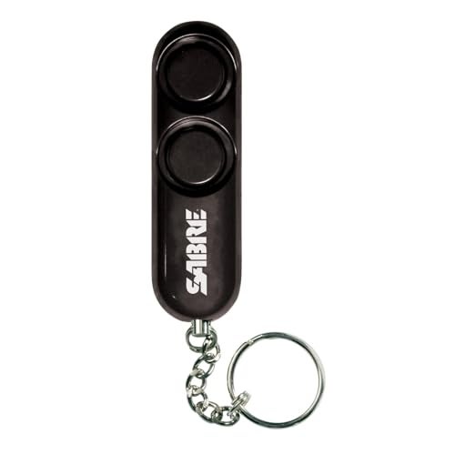 SABRE Personal Alarm With Key Ring, 120dB Alarm, Audible Up To 1,280 Feet (390 Meters), Simple Operation, Reusable, Black - Image 1