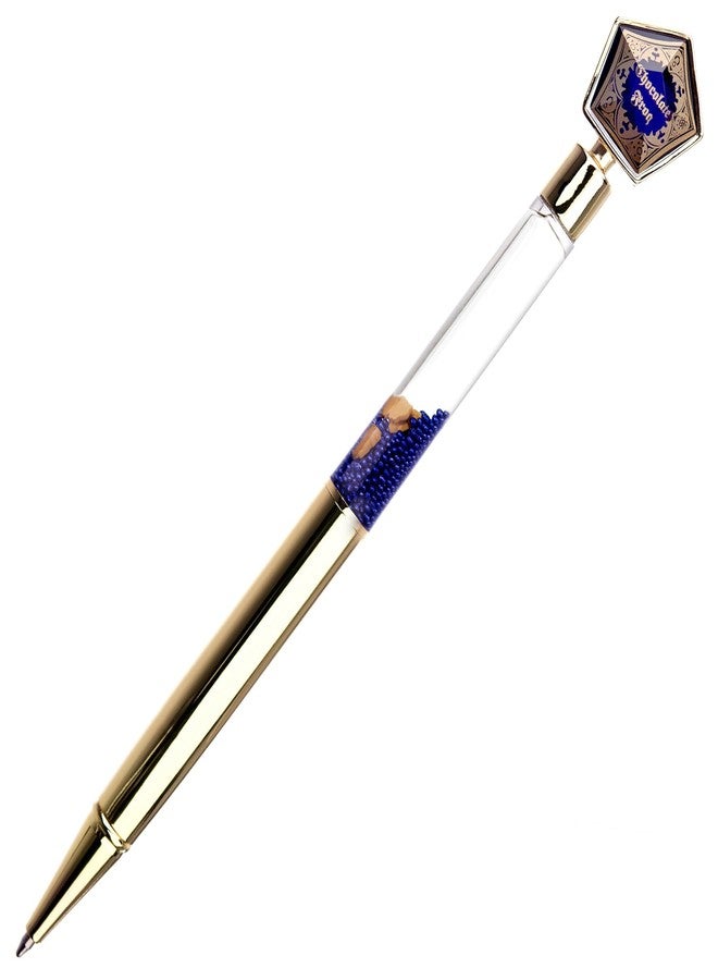 CONQUEST CON*QUEST Conquest Journals Harry Potter Chocolate Frog Ballpoint Pen, Twist Metal, Refillable Black Ink, Glass Stone Topper, Oil Top Barrel with Floating Shapes & Blue Crystals, Officially Licensed - Image 1