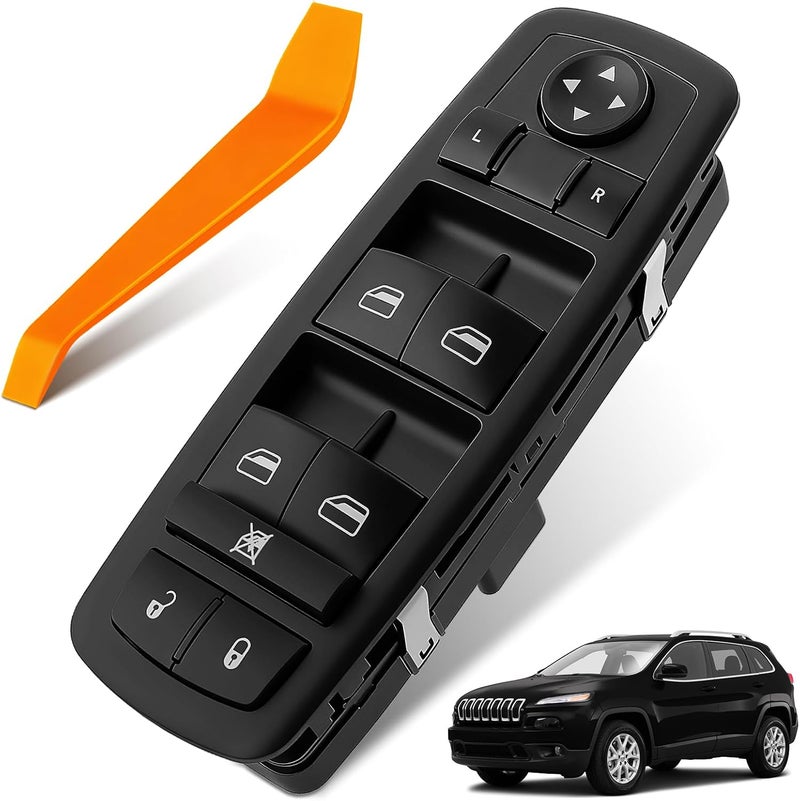 Dacall Power Window Switch Fit for Dodge Dart (2013-2016), Chrysler 200 (2015-2016), Jeep Cherokee (2014-2016) Front Driver Side, Replaces 68271203AB, 68271203AA - Image 1