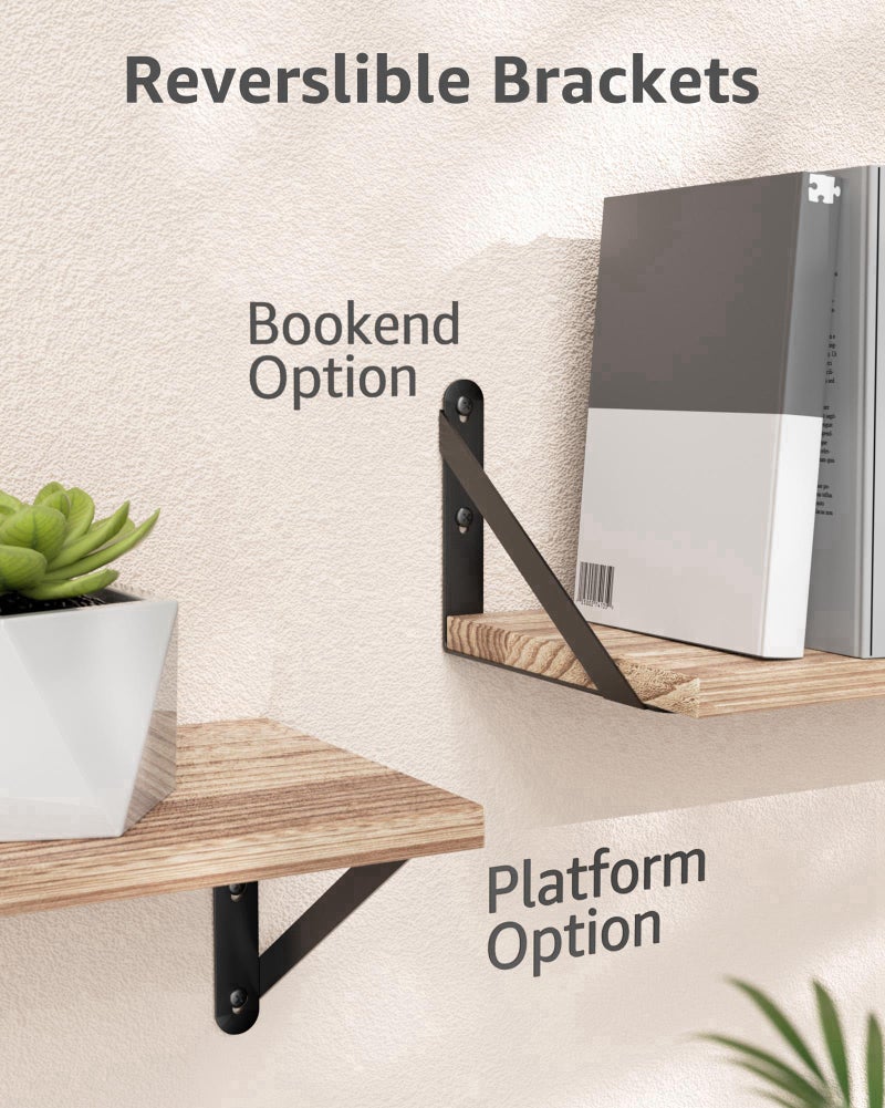 COCOYA 6.7X4.7 Shelf Brackets 6-Pack, Shelf Support Shelf Holder Steel Wall Mount Heavy Duty Small L Shape Triangle 90 Degree Metal Black With Screws Anchors Soporte De Estante - Image 3