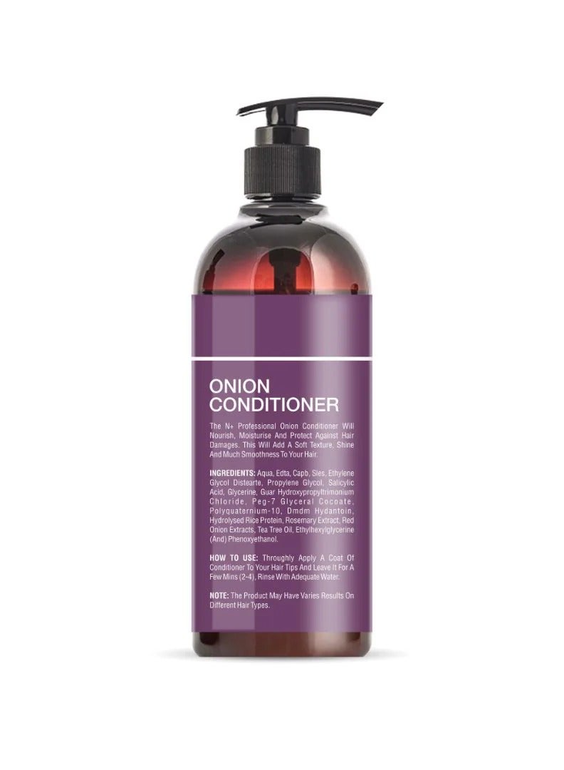 N+ Professional Onion Conditioner for Extra Shinny Hair, Strengthening and Softening 300ml - Image 3