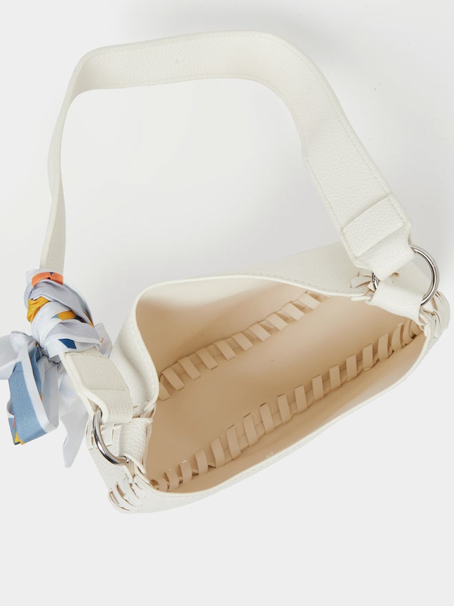 Styli Styli Stitch Detail Shoulder Bag with Printed Scarf  - Image 5