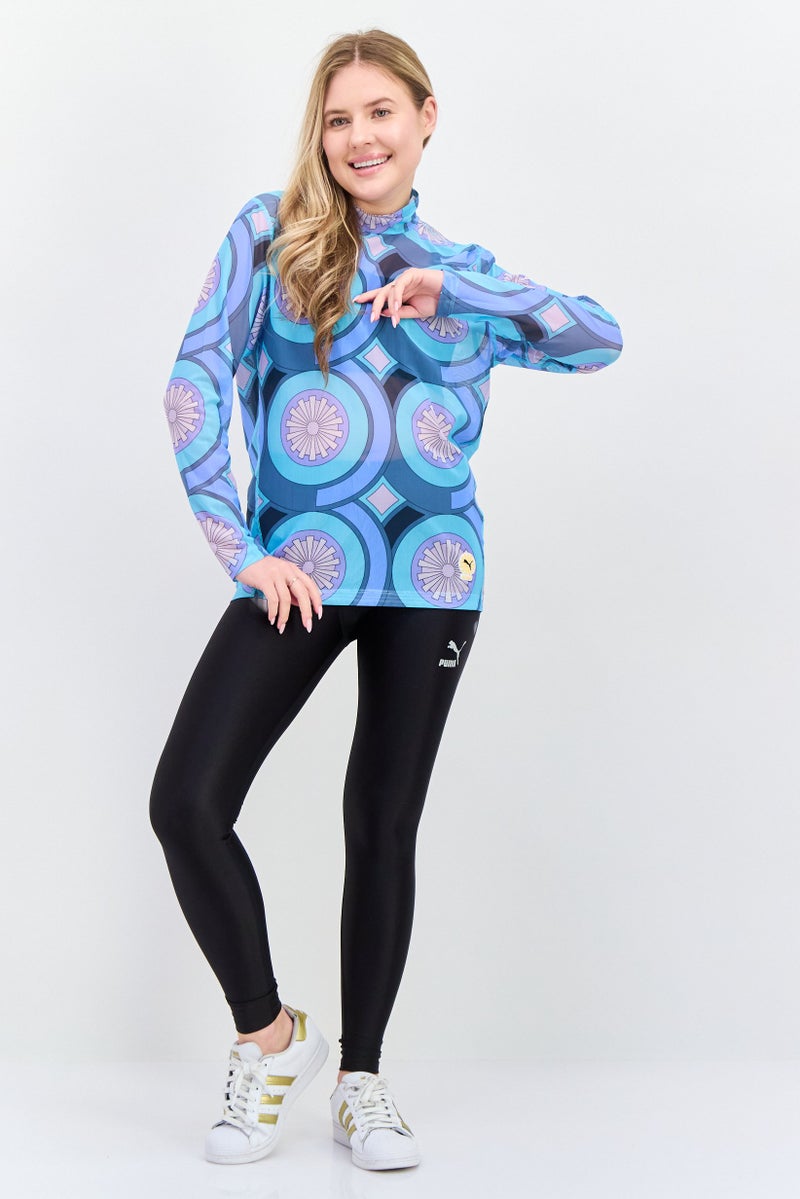 PUMA Women Sportswear Fit Training Top, Blue Combo - Image 4