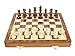 House of Chess 12 Inches Wooden Magnetic Folding Travel Chess SetBoard 2 Extra Knights 2 Extra Pawns 2 Extra Queens Algebraic Notation Handmade Golden Rosewood - Image 4