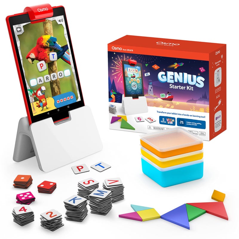 Osmo مجموعة أوزمو جينيوس للبدء لجهاز فاير تابلت 5 - ألعاب تعليمية للأطفال من 6 إلى 10 سنوات - الرياضيات، التهجئة، الإبداع، المزيد من هدايا STEM للأطفال الأولاد والبنات - ألعاب فاير تابلت 5 - Image 2