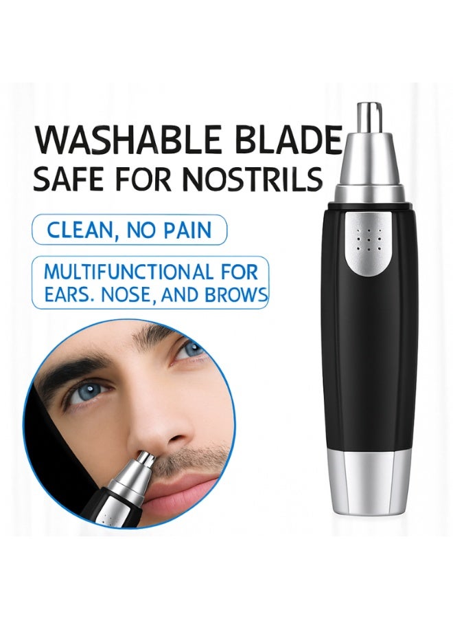 Electric Nose Hair Trimmer for Men & Women - Safe Round-Tip Design, Portable Battery-Operated Grooming Tool for Painless Hair Removal - Image 2