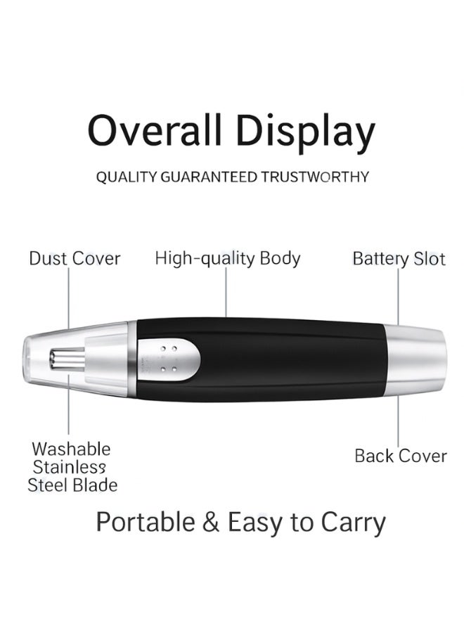 Electric Nose Hair Trimmer for Men & Women - Safe Round-Tip Design, Portable Battery-Operated Grooming Tool for Painless Hair Removal - Image 3