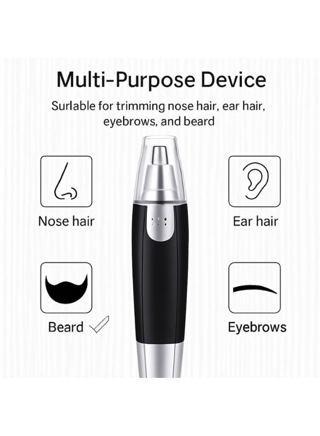 Electric Nose Hair Trimmer for Men & Women - Safe Round-Tip Design, Portable Battery-Operated Grooming Tool for Painless Hair Removal - Image 4