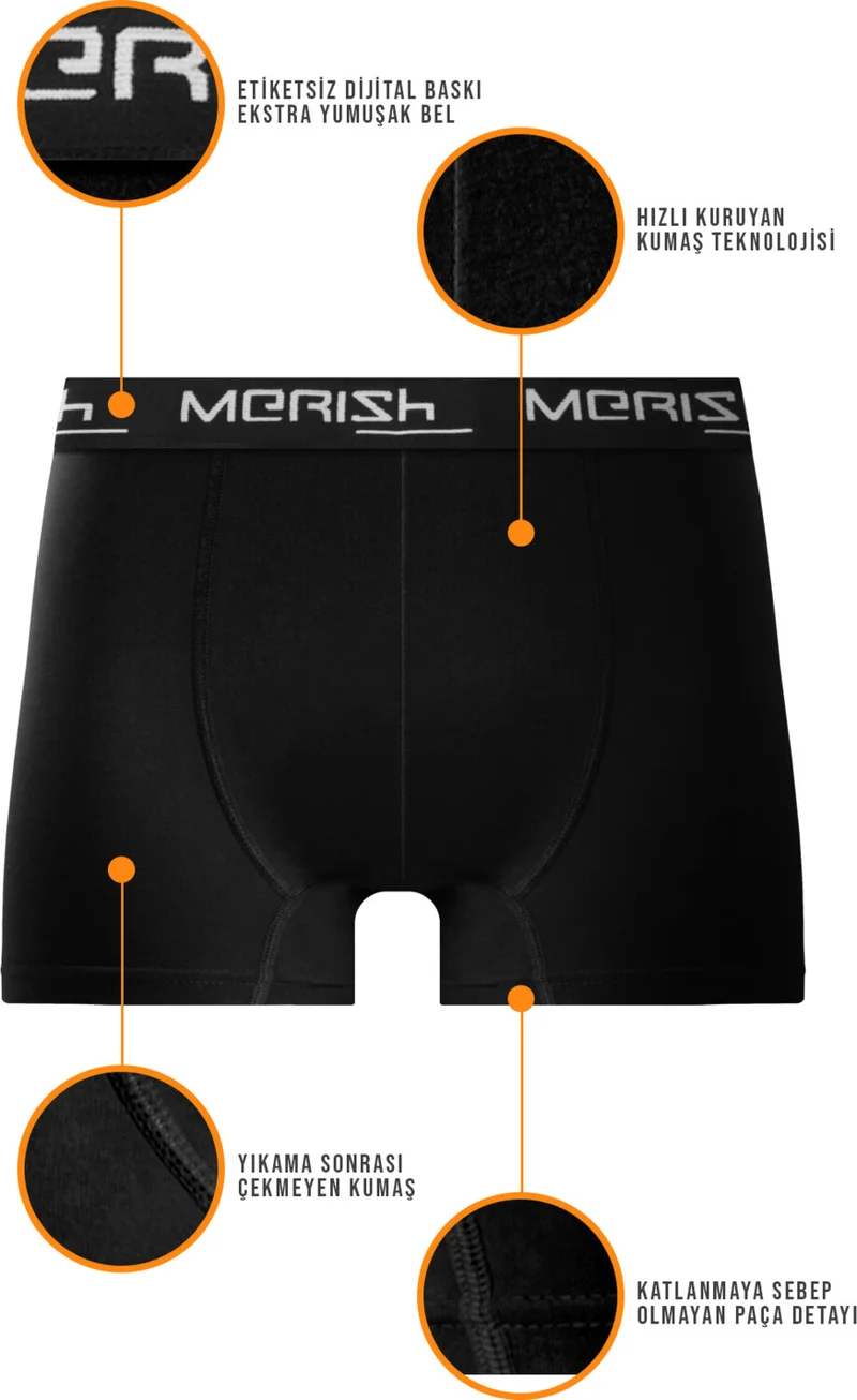 Merishopping Men's 6-Pack Premium Lycra Boxer (BOXED PRODUCT)