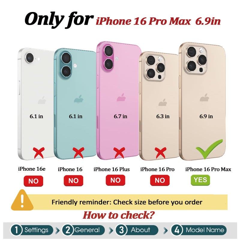 TwoHead Wallet Case Compatible with iPhone 16 Pro Max,Detachable Magnetic Phone Case,PU Leather All-Round Protective Case Wallet with Card Holder/Change Pocket,6.9 in,Blue - Image 2