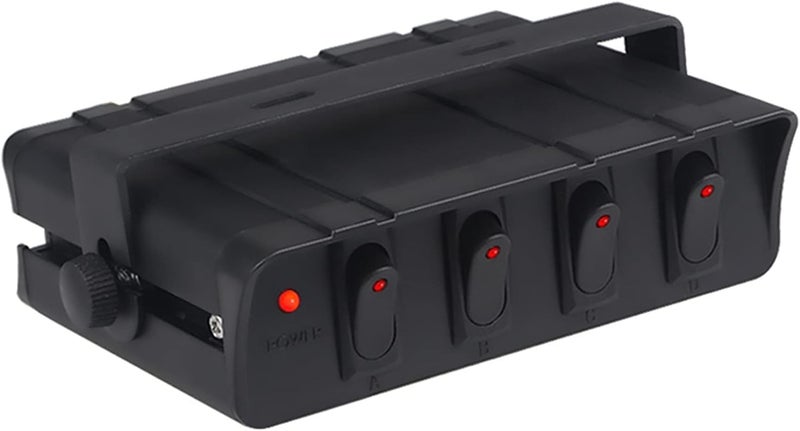 Wivplex 4 Gang Rocker Switch Panel for Marine and Automotive - Image 1