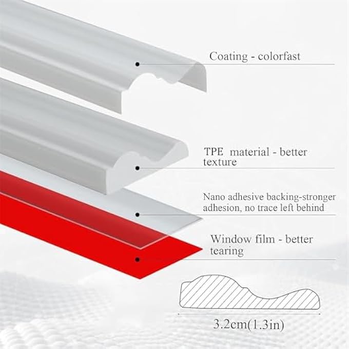 PEEL AND STICK WALL MOULDING TRIM,WALL TRIM,FLEXIBLE SELF ADHESIVE PLASTIC WALL CORNER EDGING STRIP,WALL CEILING FLOOR CABINET TILE EDGE MOULDING CAULK STRIP (3.2 X 300CM) - Image 3