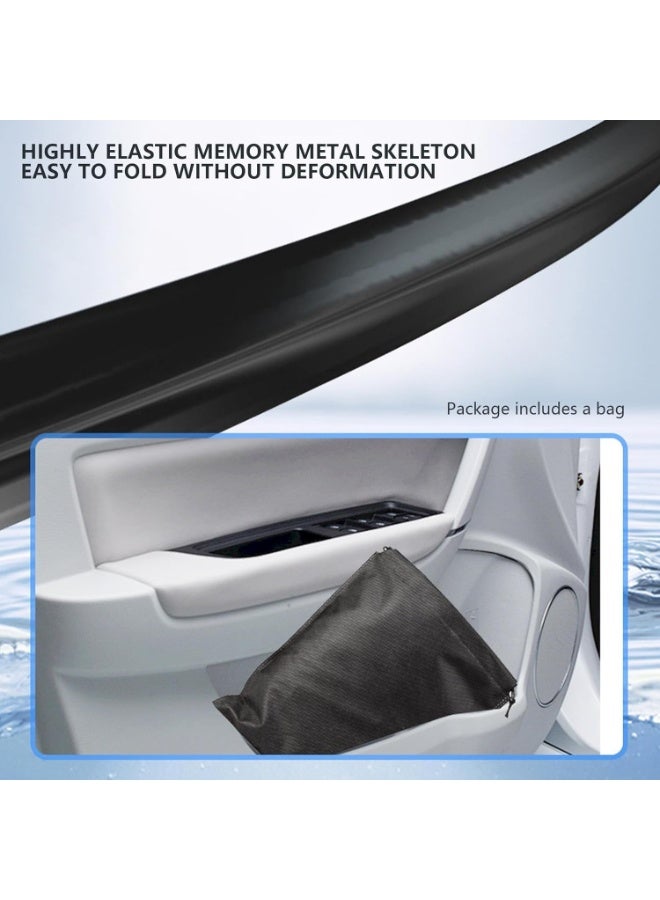 MOMENT MOMENT Sunshade Car Front Windshield Titanium Silver Sun Shade Iridescent Car Sunshade Foldable Sun Shield Cover Block UV Rays, Reflector Shield Suitable for Most Cars SUVs Large 134x80cm  - Image 3