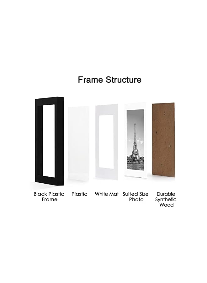The Bros طقم إطارات صور من 5، عرض الصور 5x7 بدون مات، إطارات صور جدارية لديكور المنزل الريفي (أسود) (5x7 بوصة) - Image 4