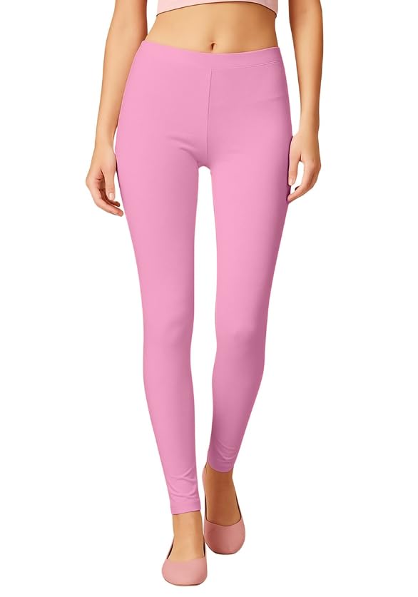 JUNEBERRY® Women’s Cotton Lycra Leggings Pack of 3 – Soft Stretchable Ankle Length Pants for Everyday Comfort & Casual Outfits | PO3_LNGS_DB_PK_WN_S - Image 3