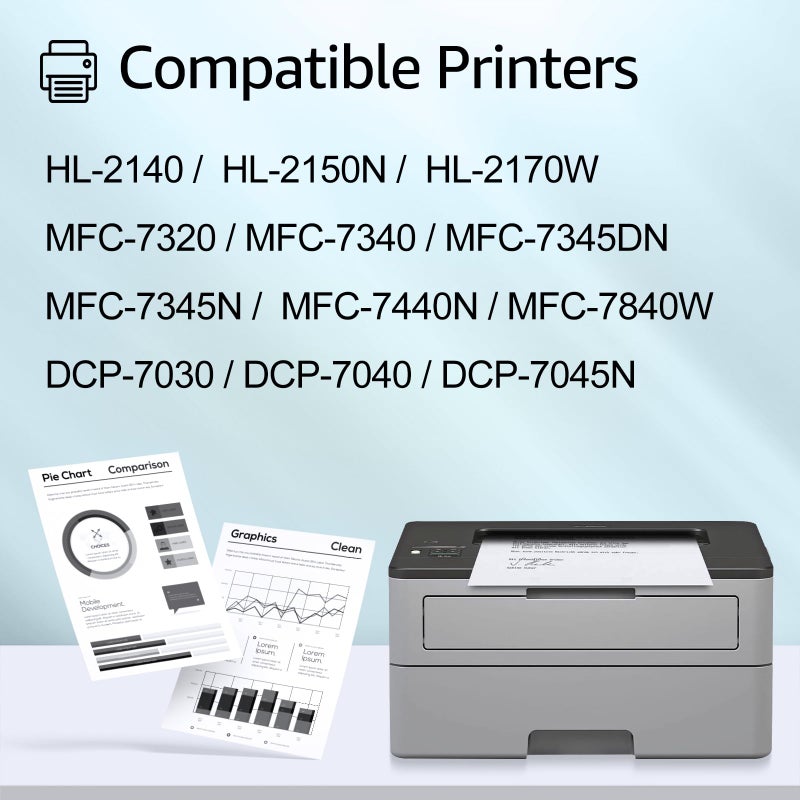 greencycle High Yield 1 Pack Compatible Toner Cartridge Replacement for Brother TN360 TN-360 TN330 TN-330 use with DCP-7040 MFC-7840W HL-2140 MFC-7340 MFC-7440N HL-2170W HL-2150N Printer ( Black ) - Image 3