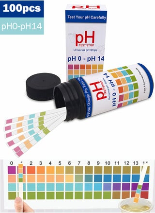 100pcs Universal pH Test Strips, Full Range 0-14 Quickly pH Testing for Urine Saliva Drinking Water Labs Aquariums Gyms Pools - pzsku/Z32C45F1121F1D9FC3AEAZ/45/_/1705368979/642dd099-a0b5-41be-a398-0e3d6ee1b9b0