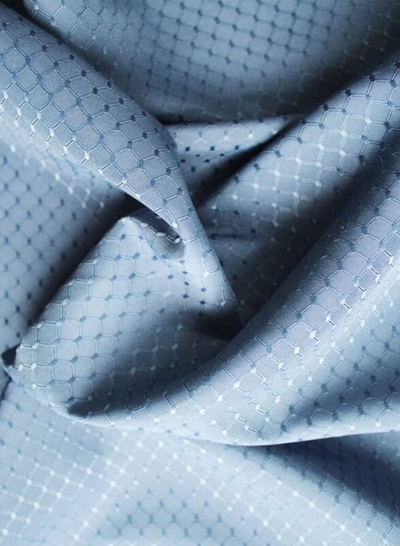 Rubik Premium Shower Curtain Waterproof Thickened Polyester Fabric Durable Mildew Stain Resistant Stylish Curtain (180 x 180 cm) Sky Blue  - Image 3