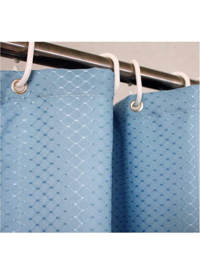 Rubik Premium Shower Curtain Waterproof Thickened Polyester Fabric Durable Mildew Stain Resistant Stylish Curtain (180 x 180 cm) Sky Blue  - Image 4