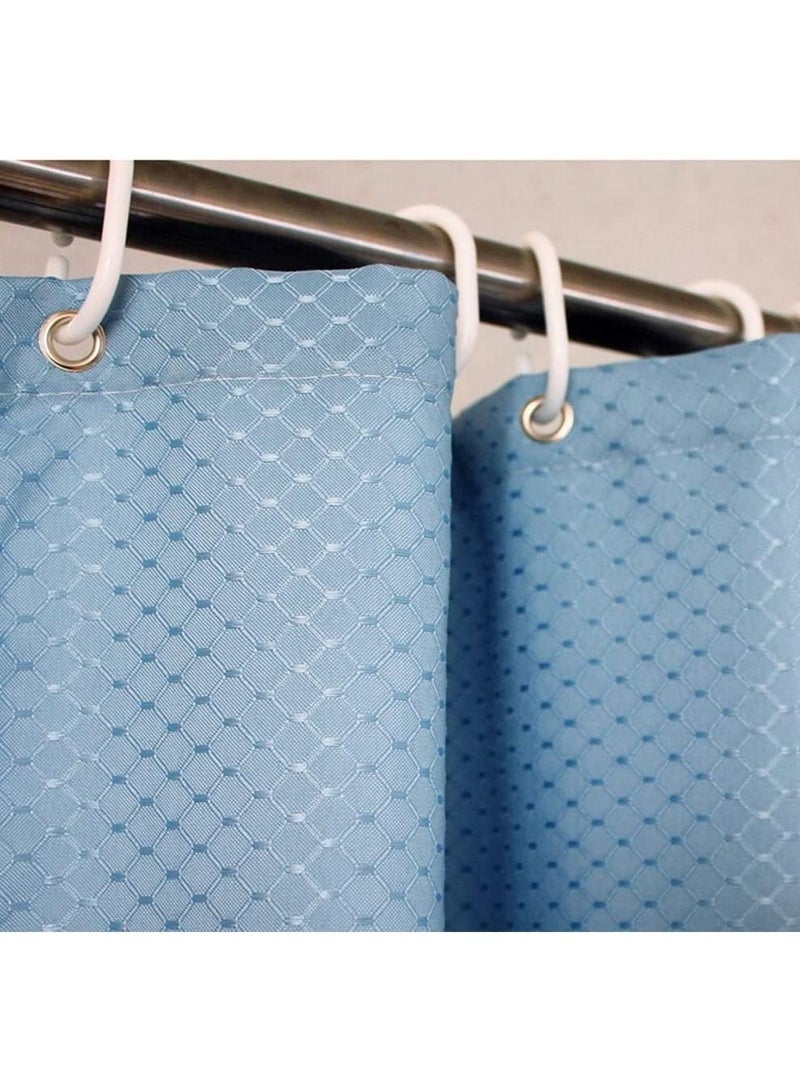 Rubik Premium Shower Curtain Waterproof Thickened Polyester Fabric Durable Mildew Stain Resistant Stylish Curtain (180 x 180 cm) Sky Blue  - Image 2
