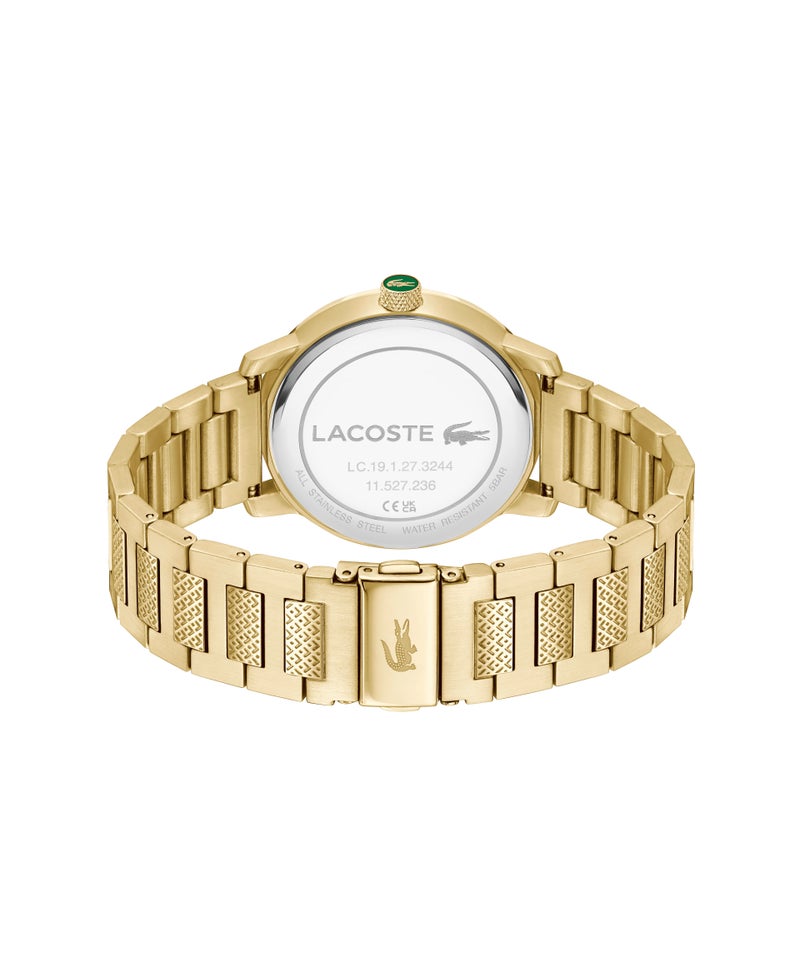 LACOSTE Round Analog Men'S Ionic Plated Thin Gold Steel Case  Watch - Image 2