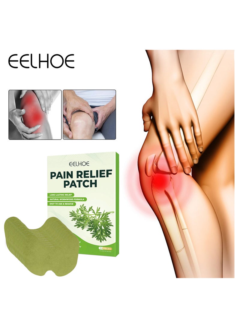 EELHOE Pain Relief Patch Quick Long Lasting Powerful Pain Relief Non Irritating Effective Knee Patches, Warming Herbal Patches for Knee, Back, Neck, Shoulder 10Pcs/Pack  - Image 1