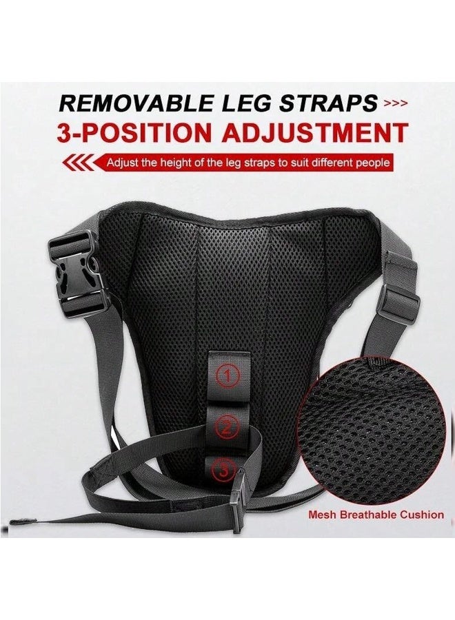 LAICOMEIN Waterproof Motorcycle Drop Leg Bag with Reflective Logo - Image 2