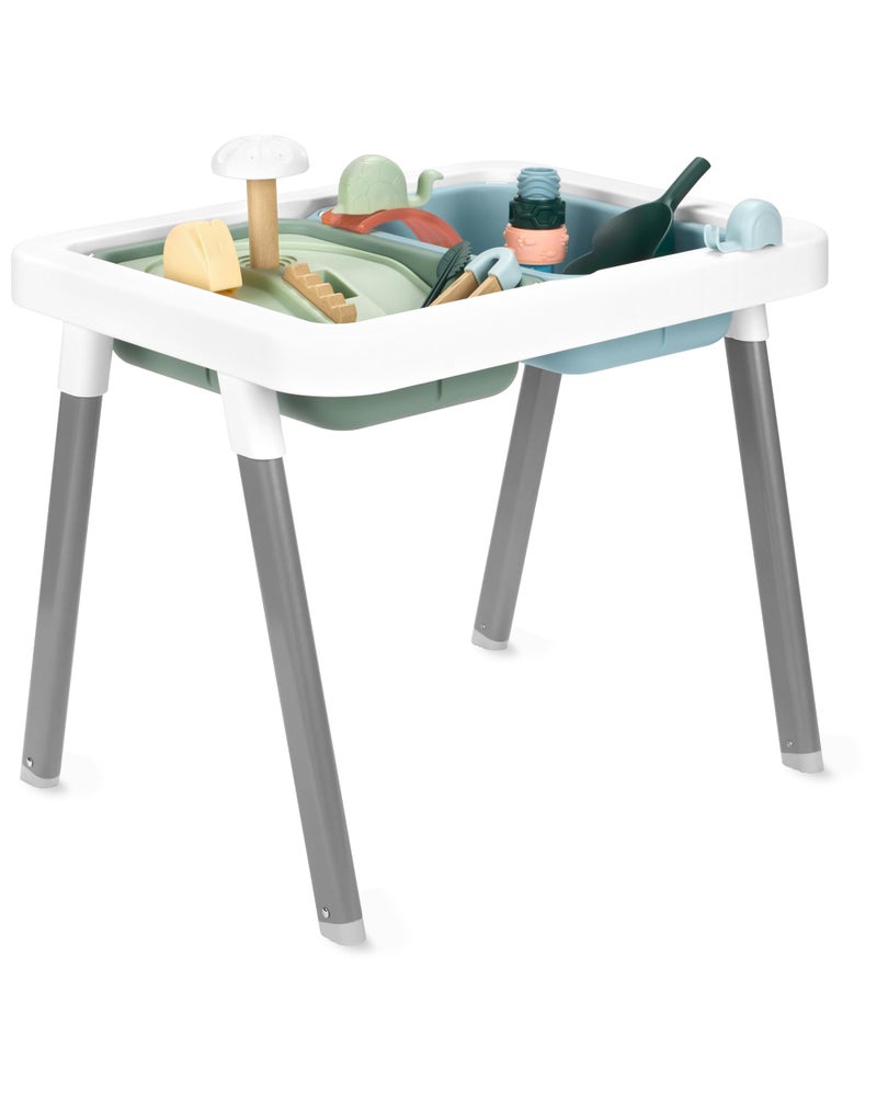 Skip Hop Discoverosity 3in1 Toddler Sensory Table with 13 NatureInspired Sensory Tools 8Page Activity Guide 2 Bins and 2 Convertible lids Age 18m