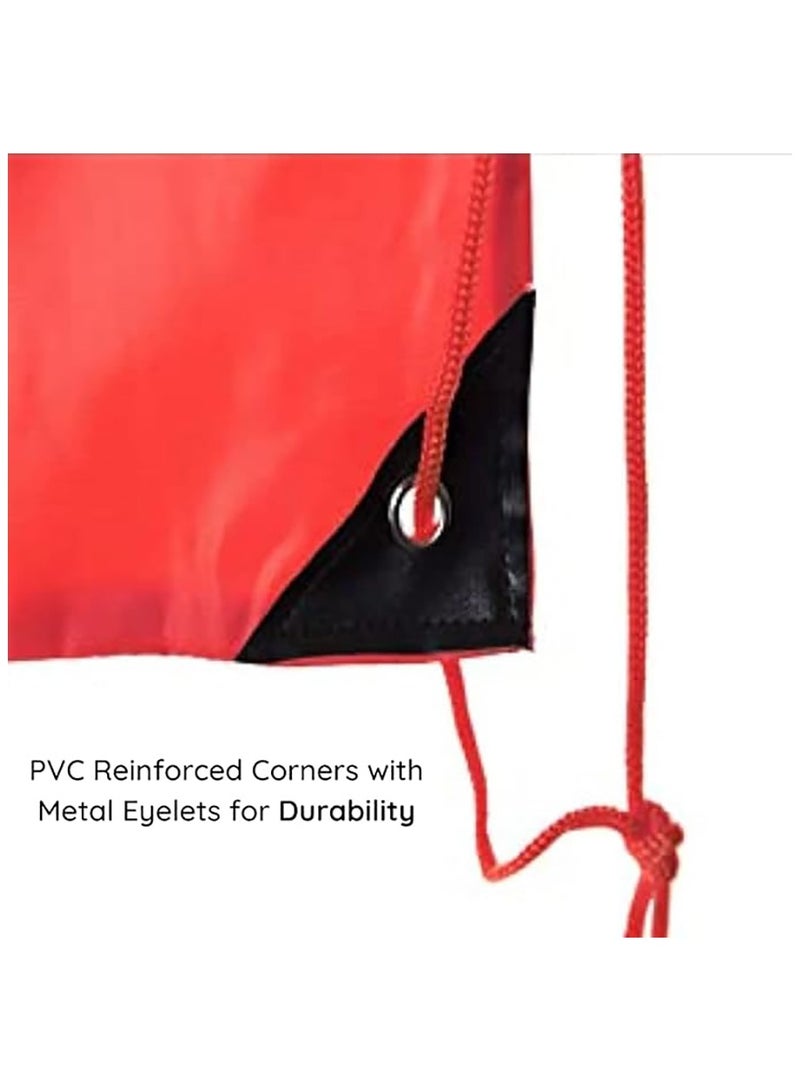 giftology Drastin 210D Polyester Drawstring Bag Lightweight Promotional Tote Adjustable Carry Strings Cinch Sack Gym Sport Traveling String Bag for Men Women, Red - Image 4