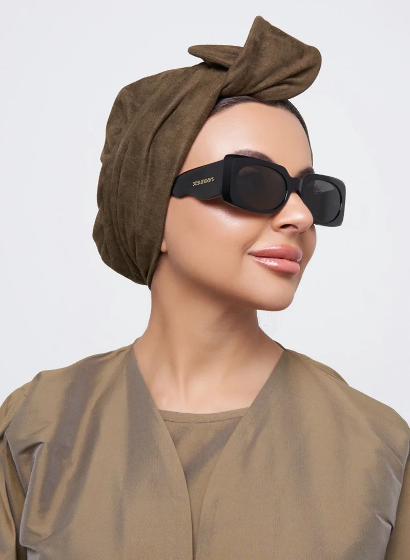 30 سندايز نظارات شمسية نسائية Piper مستطيلة بحماية UV400 (أسود، رمادي)