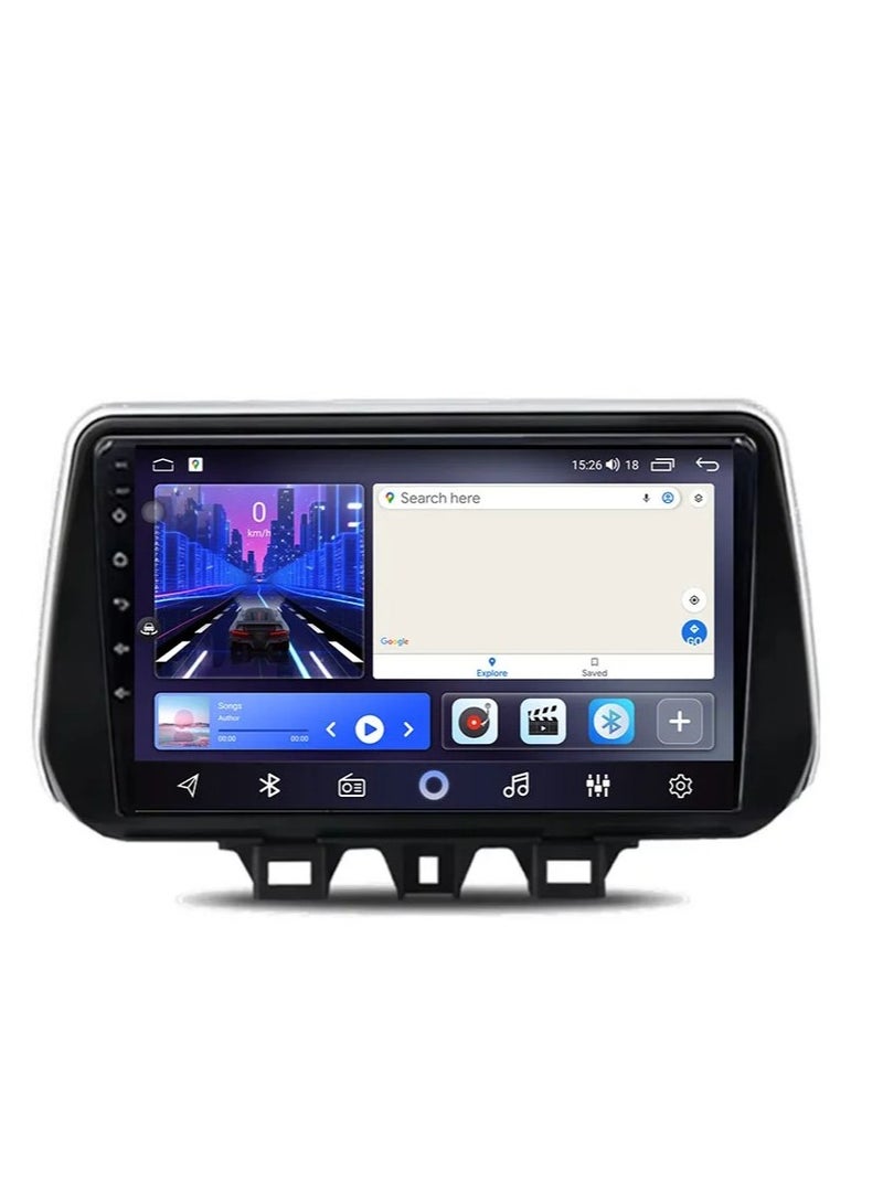 ام ان تي شاشة هيونداي توسان 2019 - 2021 هي جزء من نظام المعلومات والترفيه في السيارة يعمل بنظام التشغيل Android ويدعم ميزات مثل Apple CarPlay وAndroid Auto، مما يتيح لك توصيل هاتفك الذكي بسهولة كما أنها توفر دقة عالية تصل إلى 1080 بكسل، مما يجعلها ممتازة لعرض المعلومات والخرائط بوضوح - Image 3