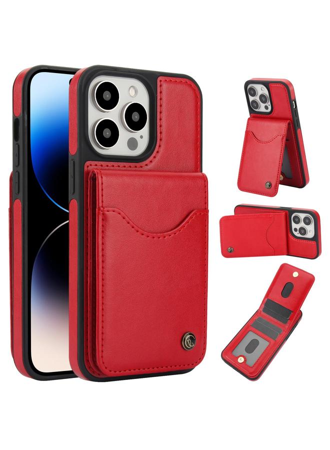 Case For iPhone 14 Pro Max AwQuer Vertical Flip Card Bag Holder Leather Phone Case