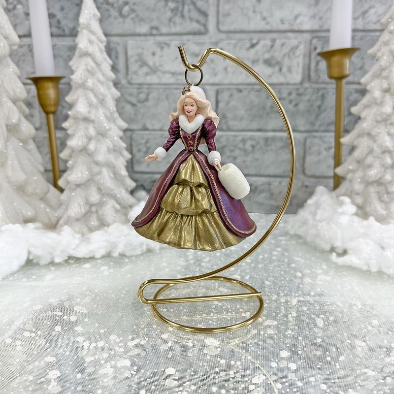 Plymor Simple Gold Ornament Stand, 6" H x 2.625" W x 2.625" D - Image 3