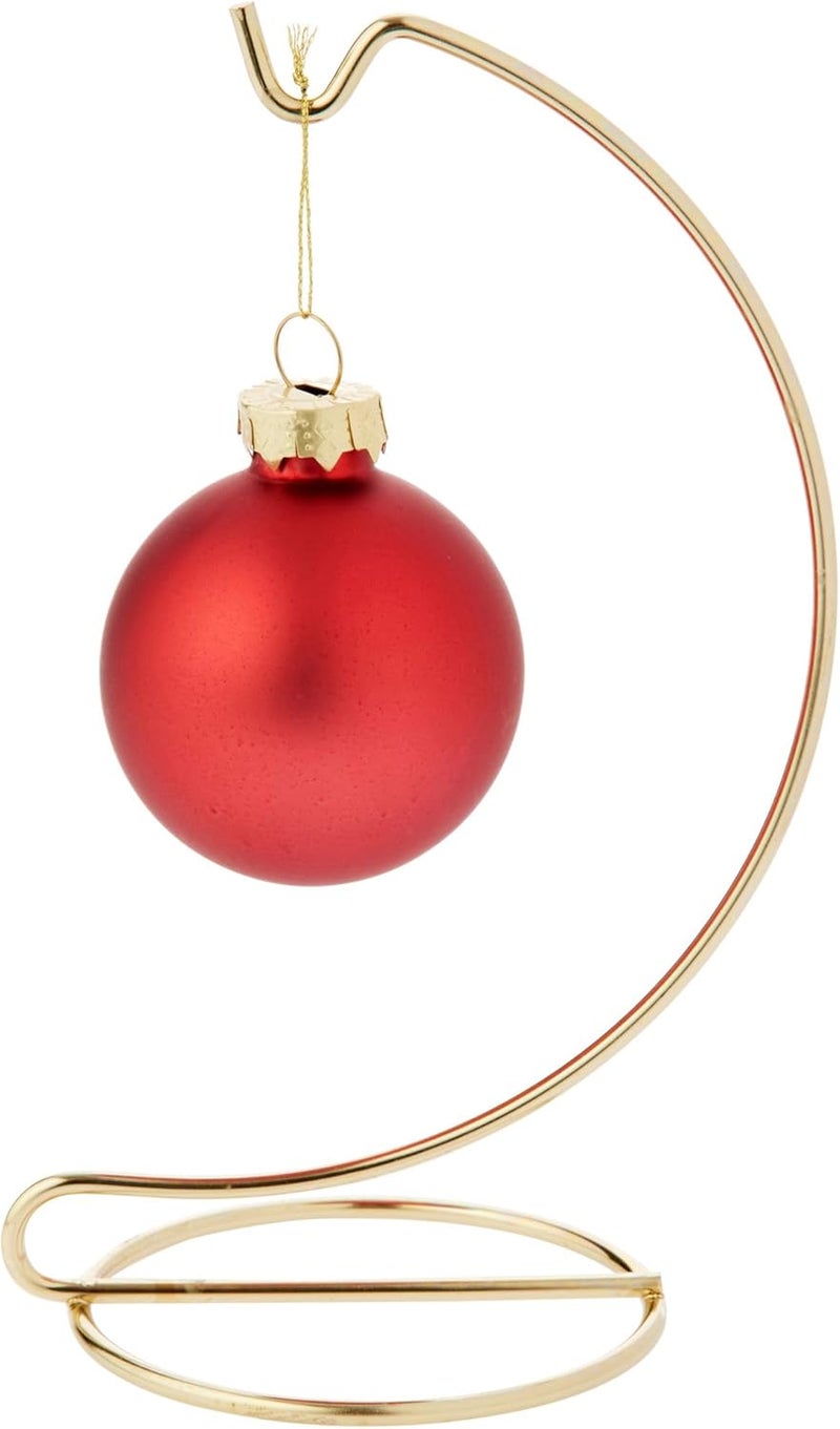 Plymor Simple Gold Ornament Stand, 6" H x 2.625" W x 2.625" D - Image 1