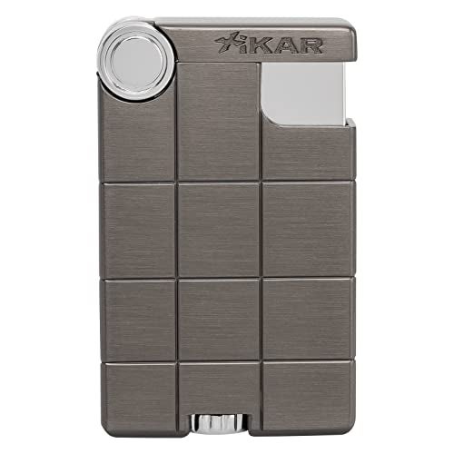 Xikar ولاعة زيكار EX بلهب نفاث مفرد، مقاومة للرياح، جسم متين، عجلة ضبط وقود سهلة، تصميم أنيق، غطاء واقي، لون رمادي غامق - Image 3