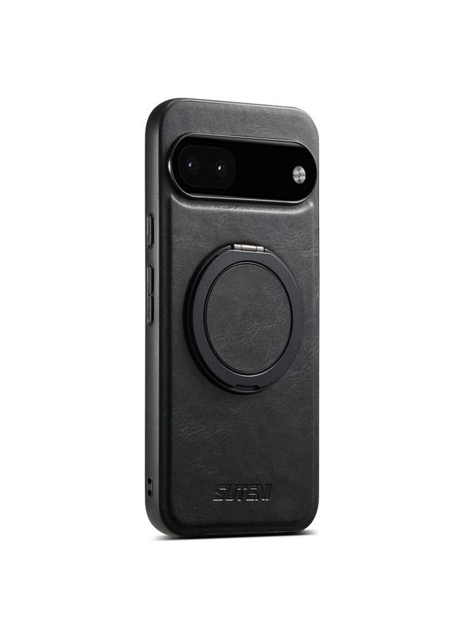Suteni Case For Google Pixel 6a G3 G3 Oil Wax 360 Rotation Holder MagSafe Back Phone Case - Image 1