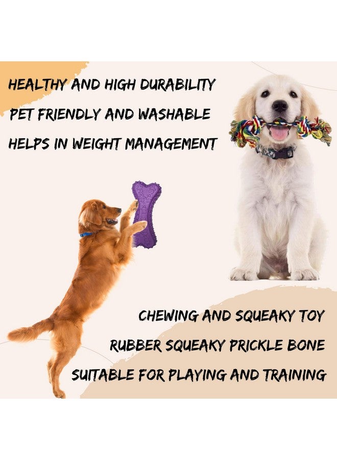 مجموعة العناية بالفم ومضغ الحيوانات الأليفة (عظمة الشوك، حبل بعقدتين، فرشاة أسنان من السيليكون ومعجون أسنان على شكل دجاج، 100 جرام) | مناسبة للكلاب الصغيرة والمتوسطة والجراء - Image 3