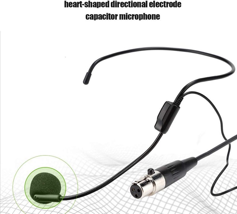 JTLB Professional Mini XLR Wireless Headset Microphone Adjustable Angle Heartshaped Capacitor for Sports Performances Transmitter - Image 5