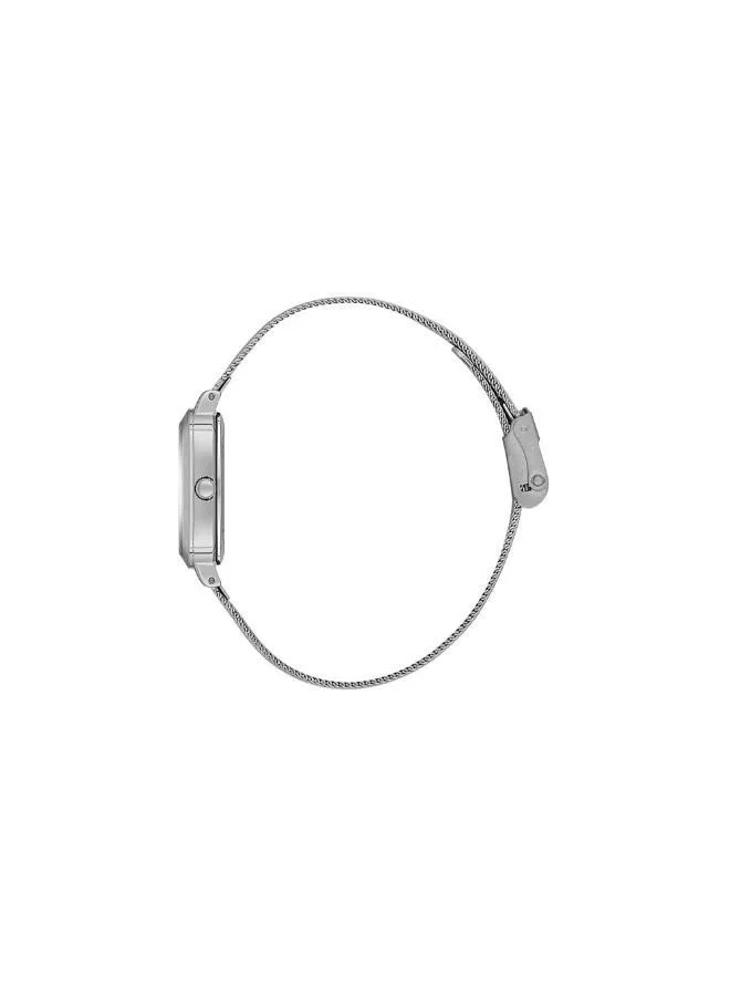 DANIEL KLEIN Women's Mesh Band Silver Alloy Case Analog Silver Square Sunray Dial Japanese Quartz Premium 30 Meters Water Resistant