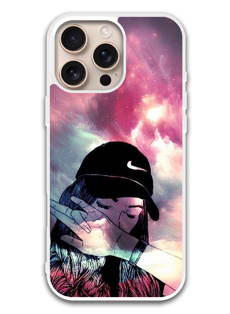 Theodor Protective Case Cover For APPLE IPHONE 16 Pro Max Girl Sob (White Bumper) - Image 1