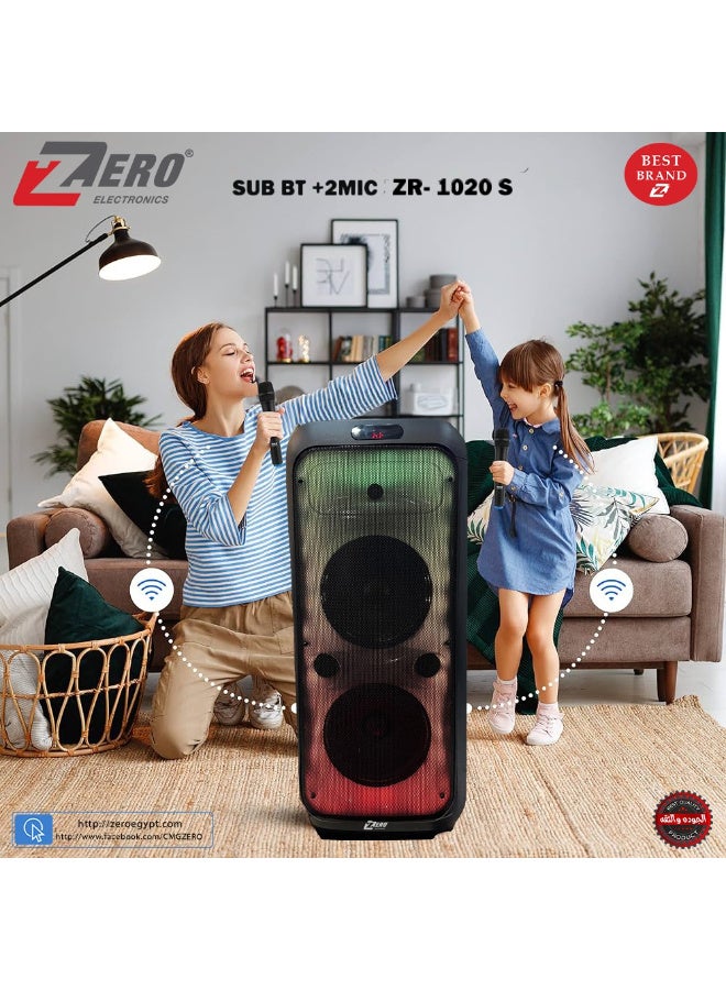 Zero Z-Zero10S Portable Bluetooth Speaker – 100W Powerful Sound, Deep Bass, 20H Battery, IPX6 Waterproof, Type-C Fast Charging, TWS Stereo Pairing – Black - Image 3