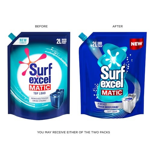 Surf Excel Matic Top Load Liquid Detergent 2 L Refill|| Specially designed to remove Tough Dried Stains, 1st time in Washing Machine - Image 3