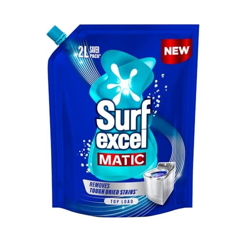 Surf Excel Matic Top Load Liquid Detergent 2 L Refill|| Specially designed to remove Tough Dried Stains, 1st time in Washing Machine - Image 1