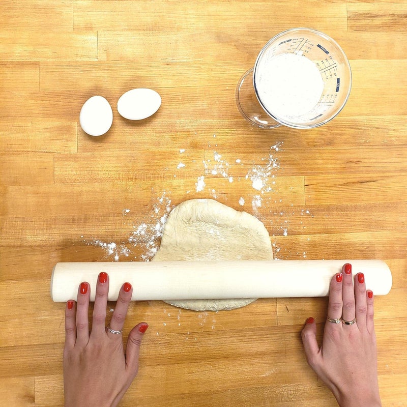 Frieling Rolling Pins for Baking - 2-in x 18.5-in, Natural Maple Wood - Pizza Dough Roller - Straight Pin for Pastry & Cookies - Image 2