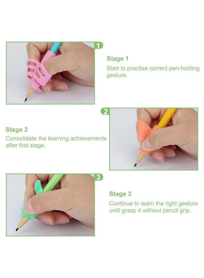 Colovis 12 Pcs Pencil Grips For Kids Handwriting For Preschoolsilicone Pencil Holder Pen Writing Aid Grip Posture Correction Tool For Kids Preschoolers Children Adults Students In Special Needs. (3 Type) - Image 4