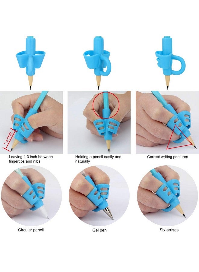 Colovis 12 Pcs Pencil Grips For Kids Handwriting For Preschoolsilicone Pencil Holder Pen Writing Aid Grip Posture Correction Tool For Kids Preschoolers Children Adults Students In Special Needs. (3 Type) - Image 5